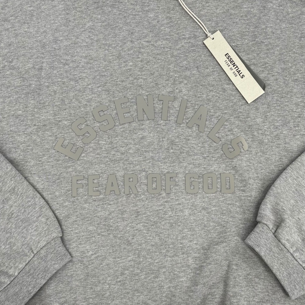 Fear of God Essentials Hoodie Mens XL Grey Contrast Hood Gorpcore Luxury NWT - Picture 10 of 16